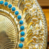 Tượng Phật Dược Sư Ngồi, Chất Liệu Đồng Dát Vàng, Cao 128cm (Tổng Lá Đề 150cm) - ảnh 4