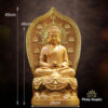 Tượng Ngài A Di Đà Ngồi, Bằng Gỗ Hương Chương (Long Não), Cao 40cm - 66cm - Ảnh 6