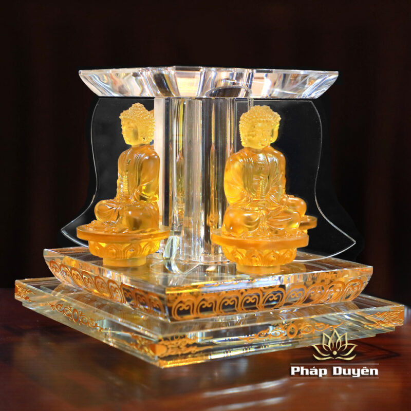 Tháp Xá Lợi Tứ Diện Phật, Thủy Tinh Cao 60cm - Ảnh 10