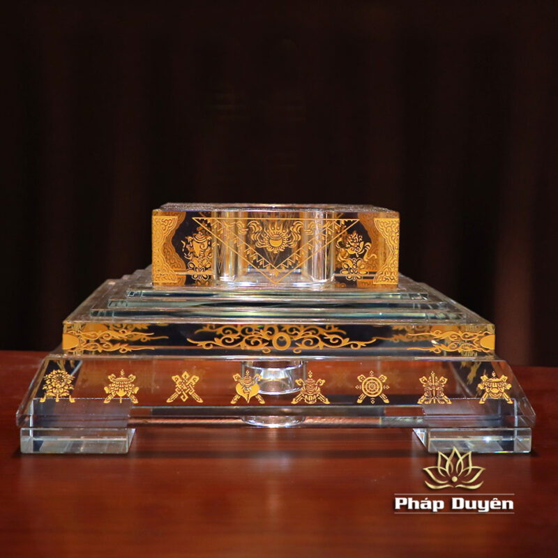 Tháp Xá Lợi Tứ Diện Phật, Thủy Tinh Cao 60cm - Ảnh 11