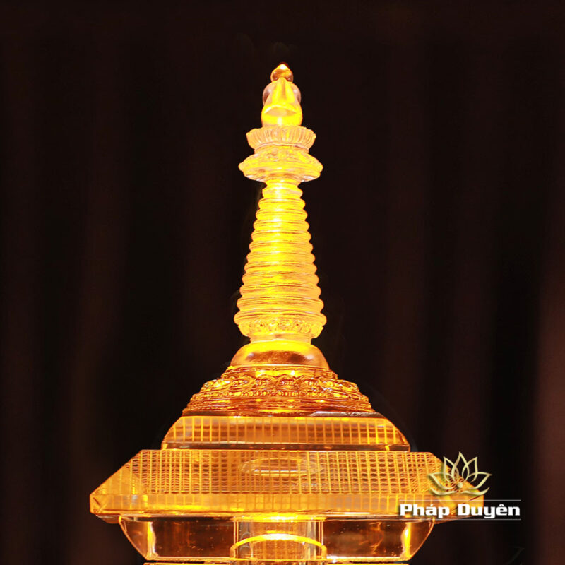 Tháp Xá Lợi Tứ Diện Phật, Thủy Tinh Cao 60cm - Ảnh 3