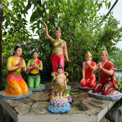 Bộ Tượng Đản Sinh Đức Phật Tại Vườn Lâm Tì Ni, Chất Liệu Composite