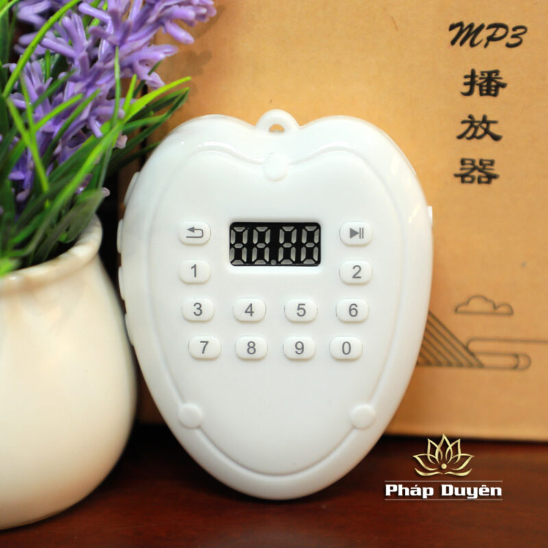 Máy Nghe Pháp Hình Lá Bồ Đề Có Nút Chọn Bài Trắng, Màn Hình Led - Ảnh 2
