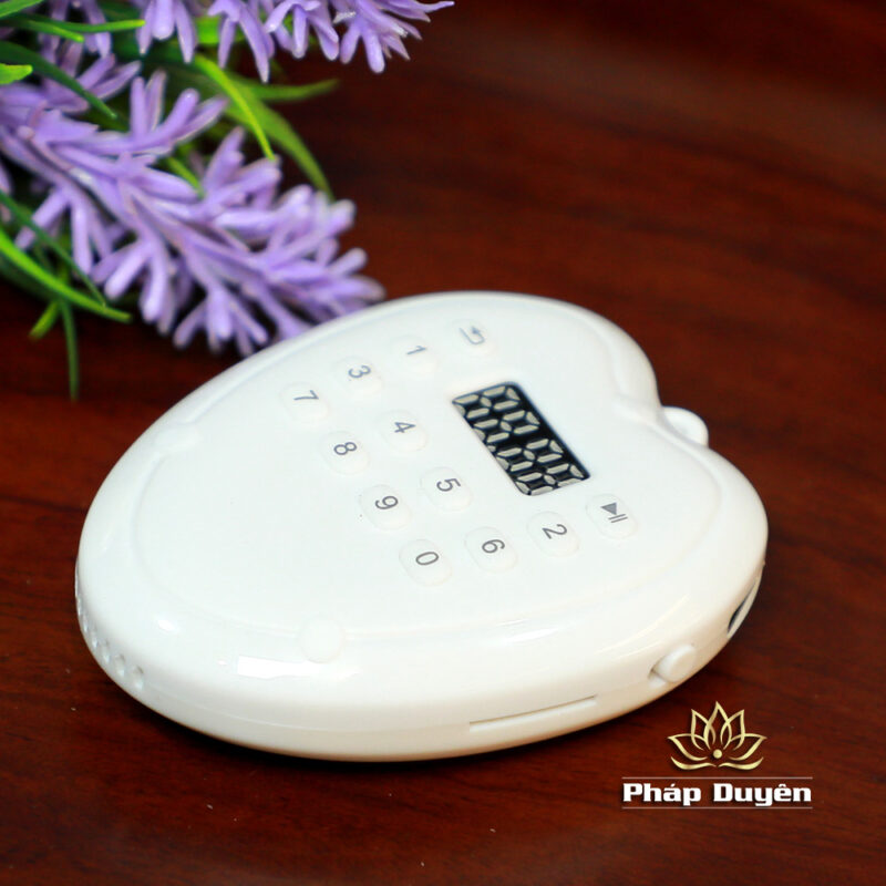 Máy Nghe Pháp Hình Lá Bồ Đề Có Nút Chọn Bài Trắng, Màn Hình Led - Ảnh 3