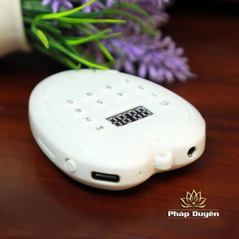 Máy Nghe Pháp Hình Lá Bồ Đề Có Nút Chọn Bài Trắng, Màn Hình Led - Ảnh 4