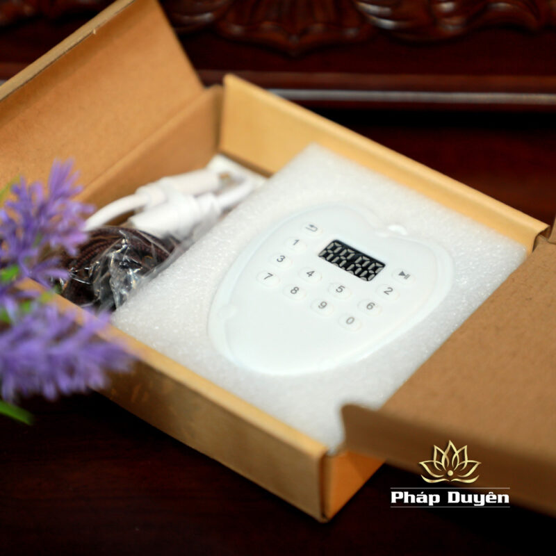 Máy Nghe Pháp Hình Lá Bồ Đề Có Nút Chọn Bài Trắng, Màn Hình Led - Ảnh 6