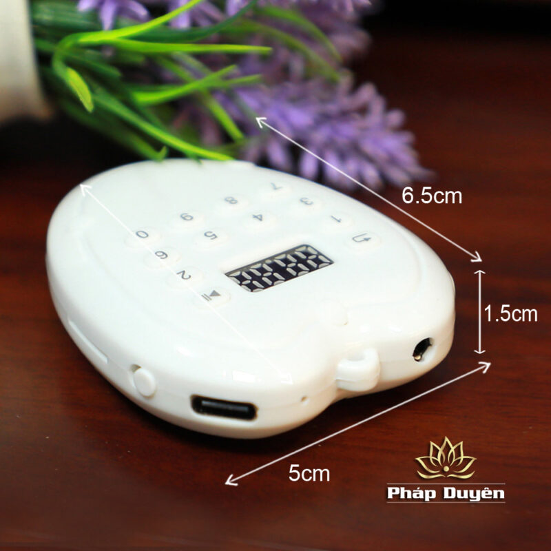 Máy Nghe Pháp Hình Lá Bồ Đề Có Nút Chọn Bài Trắng, Màn Hình Led - Ảnh 5