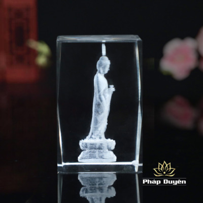 Alternative view of Tượng Để Xe Phật A Di Đà - In Chìm 8cm