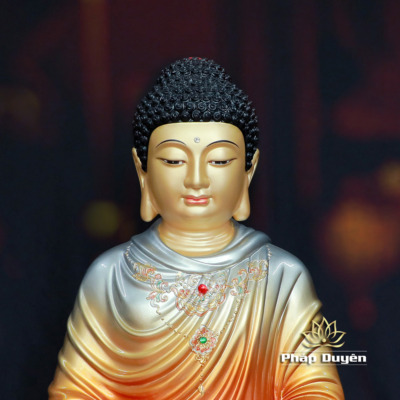 Alternative view of Tượng Thích Ca Ngồi Tĩnh Tâm, Đồng Xanh Men Cổ Ấn Bảo, Cao 40cm