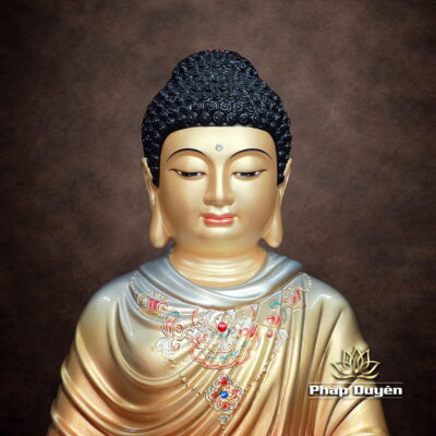 Alternative view of Tượng Thích Ca Tĩnh Tâm, Chất Liệu Đồng Xanh Men Cổ, Cao 40cm/48 cm