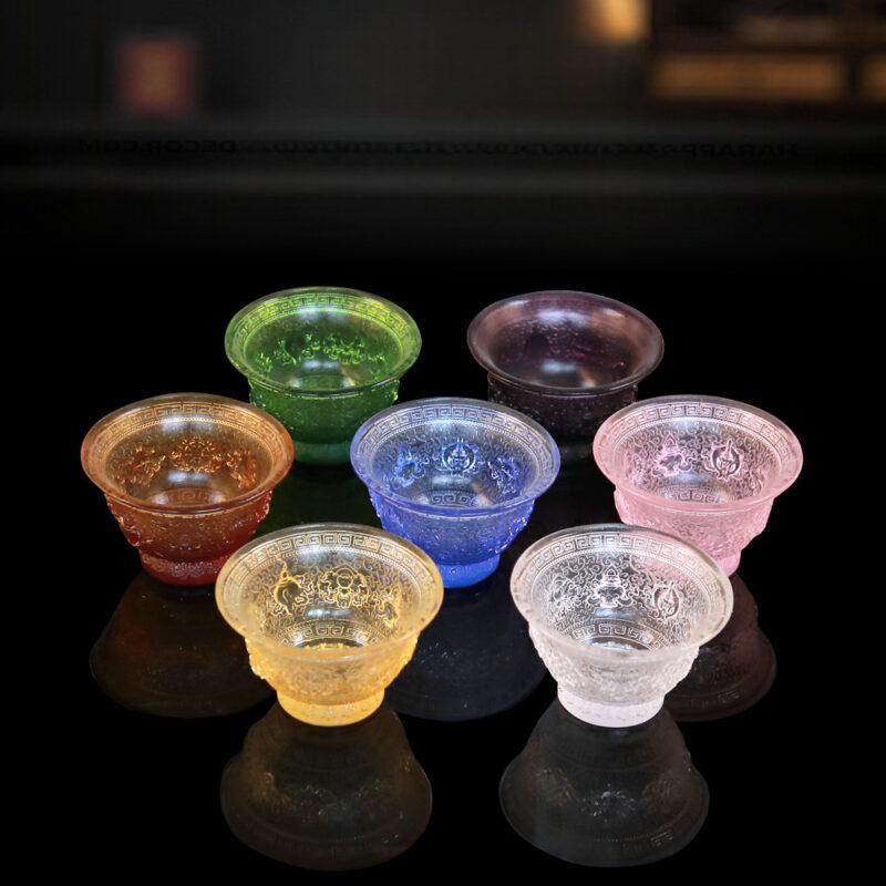 Chén Cát Tường Bằng Lưu Ly, Cao 6cm