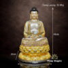 Tượng Thích Ca Mâu Ni Bằng Đồng Men Cổ Mẫn Bảo, Không Lá Đề, Cao 30cm - 66cm - ảnh 6