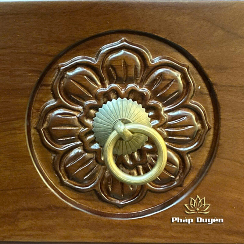 Ban Thờ Gia Tiên, Ban Thờ Phật Chữ Nho Song Lầu, Gỗ Hương Đá, Màu Óc Chó, KT 155*69*232 cm - Ảnh 6