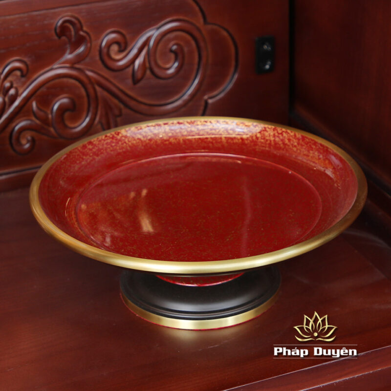 Bộ Tủ Thờ Phật - Gia Tiên Bốn Cánh Đồng Vân Đá Nâu Đỏ, "Liên Hoa", KT 89*68*215 cm, Nhiều Chất Liệu - Ảnh 10