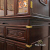 Bộ Tủ Thờ Phật - Gia Tiên Bốn Cánh Sứ Trắng Viền Vàng, "Liên Hoa", KT 89*68*215 cm, Nhiều Chất Liệu - ảnh 12