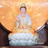 Bộ Tủ Thờ Phật - Gia Tiên Bốn Cánh Sứ Trắng Viền Vàng, "Liên Hoa", KT 89*68*215 cm, Nhiều Chất Liệu - ảnh 4