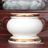 Bộ Tủ Thờ Phật - Gia Tiên Bốn Cánh Sứ Trắng Viền Vàng, "Liên Hoa", KT 89*68*215 cm, Nhiều Chất Liệu - ảnh 6