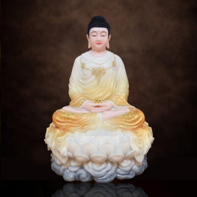 Tượng Thích Ca Mâu Ni Ngồi, Bằng Bột Đá Sơn Phú Quý, Cao 66-128cm