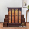 Tủ Thờ Thần Tài – Thổ Địa “Bảo Liên Khám” Gỗ Hương Đá, Màu Óc Chó, KT 81*48*107 cm - ảnh 1