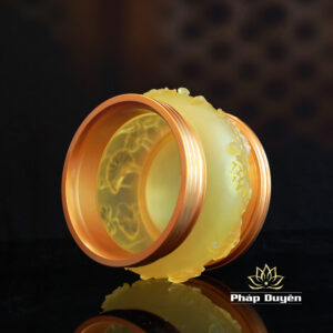 Alternative view of Bát Hương Thanh Liên Hoa Sen Nổi Miệng Thẳng, Đế Đồng Vàng, Kích Thước 5.5#, 6.5#, 7#