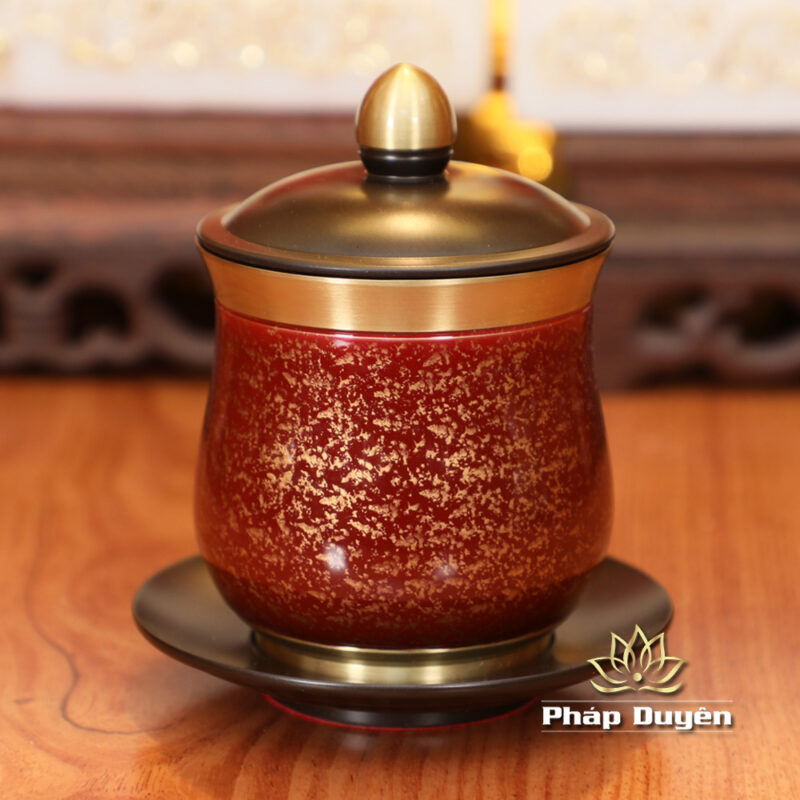 Bộ Ban Thờ Thần Tài Thổ Địa Đồng Vân Đá Nâu Đỏ, “Phú Quý” Dát Vàng, KT 117*147*163cm - Ảnh 8