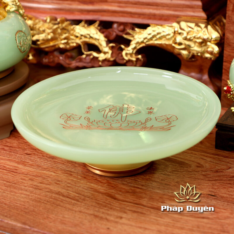 Bộ Ban Thờ Thần Tài Thổ Địa Lưu Ly Ngọc Xanh Bọc Đồng, “Phú Quý” Dát Vàng, KT 117*147*163cm - Ảnh 13