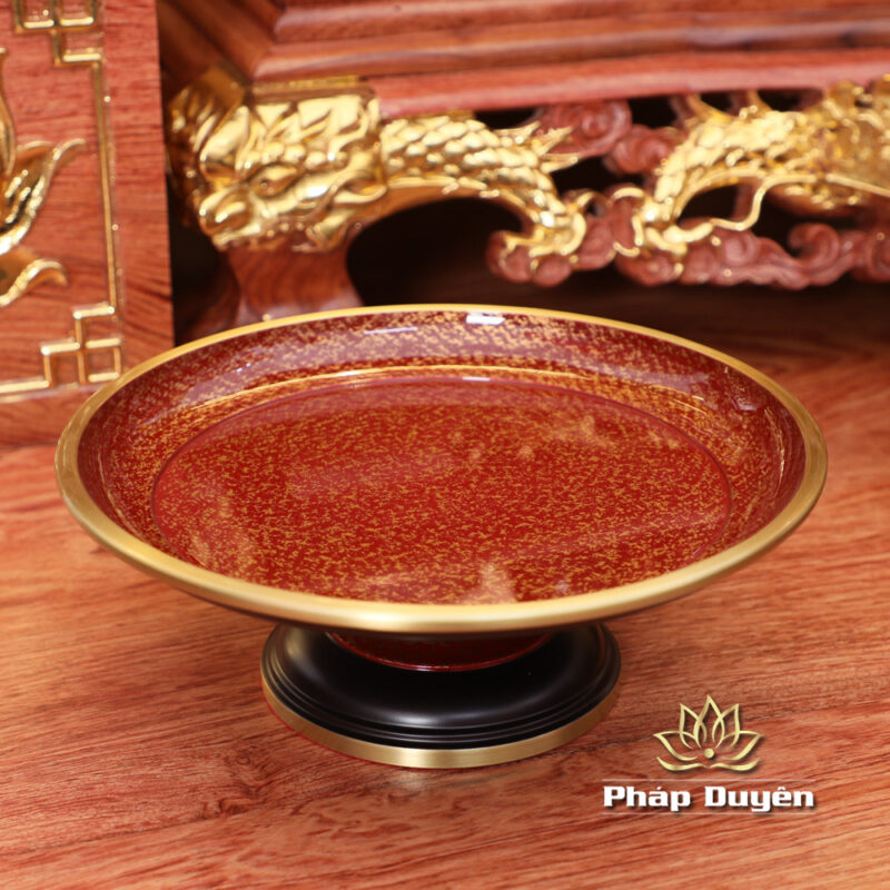 Bộ Ban Thờ Thần Tài Thổ Địa Đồng Vân Đá Nâu Đỏ, “Phú Quý” Dát Vàng, KT 117*147*163cm - Ảnh 14