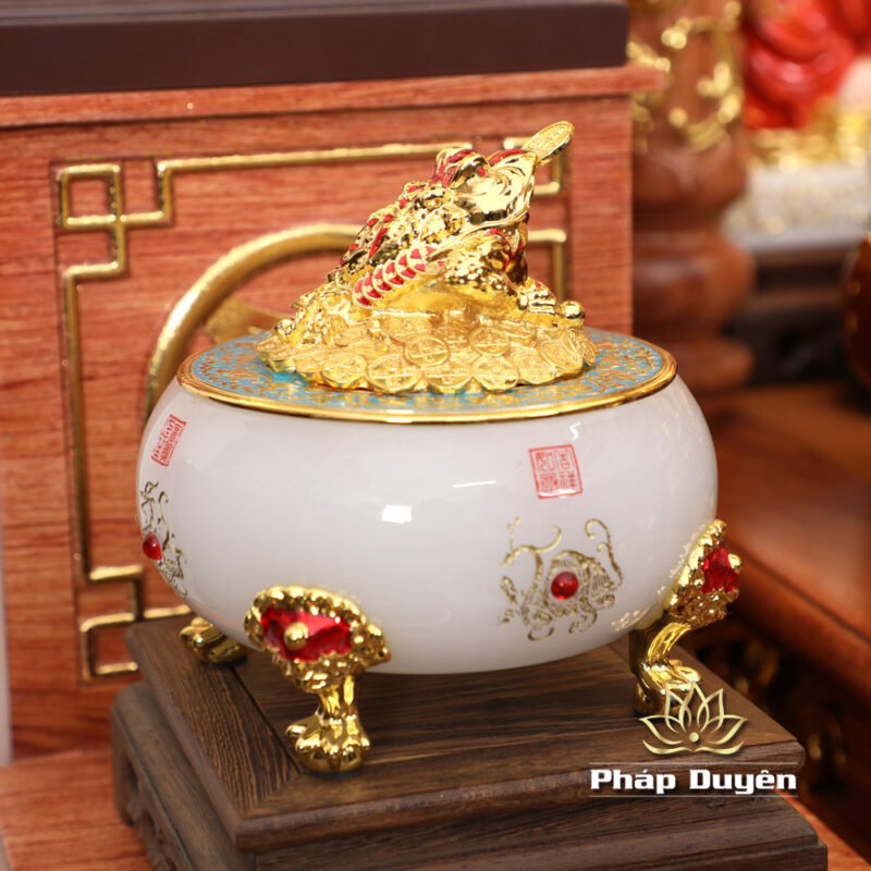 Bộ Ban Thờ Thần Tài Thổ Địa Đồng Vân Đá Nâu Đỏ, “Phú Quý” Dát Vàng, KT 117*147*163cm - Ảnh 18