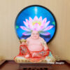 Bộ Tủ Thờ Thần Tài Thổ Địa Lưu Ly Ngọc Xanh Chữ Phật “Bảo Liên Khám”, KT 81*48*107cm - ảnh 2