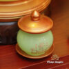 Bộ Tủ Thờ Thần Tài Thổ Địa Lưu Ly Ngọc Xanh Chữ Phật “Bảo Liên Khám”, KT 81*48*107cm - ảnh 6