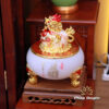 Bộ Tủ Thờ Thần Tài Thổ Địa Lưu Ly Ngọc Xanh Chữ Phật “Bảo Liên Khám”, KT 81*48*107cm - ảnh 10