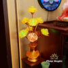 Bộ Tủ Thờ Thần Tài Thổ Địa Lưu Ly Ngọc Xanh Chữ Phật “Bảo Liên Khám”, KT 81*48*107cm - ảnh 16