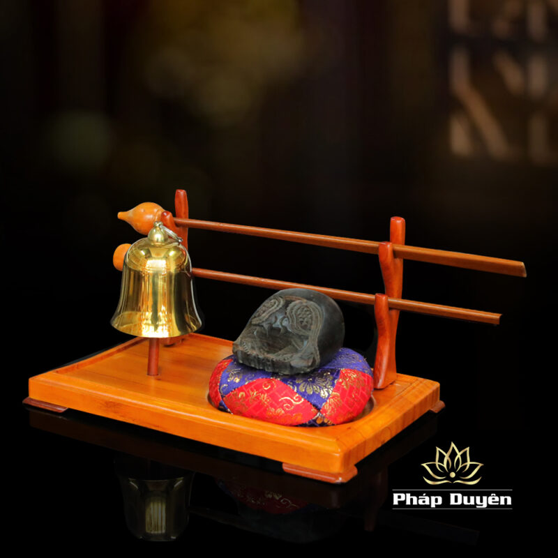 Bàn Địa Chung Gỗ Hương Không Chân , Mầu Nâu (Chưa Có Chuông, Mõ) - Ảnh 2