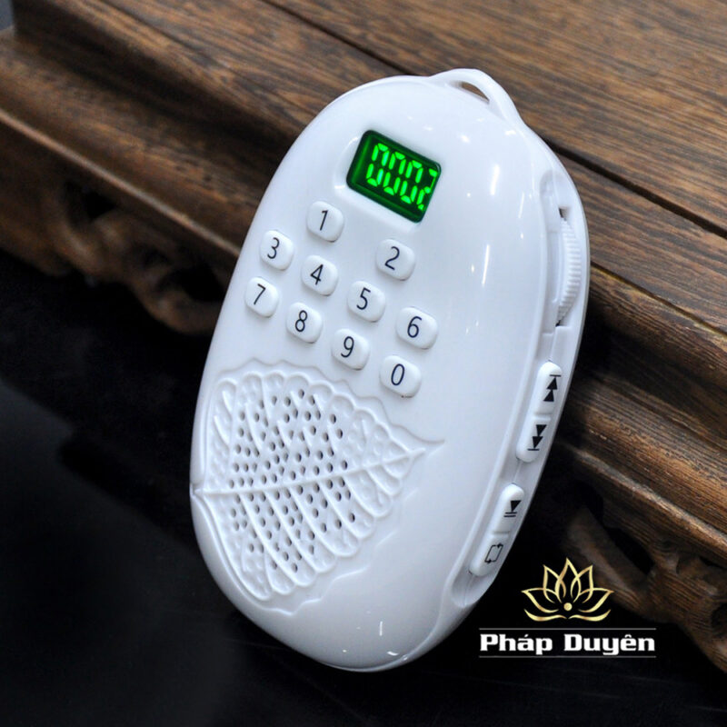 Máy Nghe Pháp Lá Bồ Đề Có Nút Chọn Bài Trắng - Ảnh 2