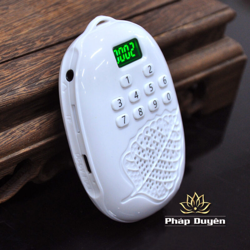 Máy Nghe Pháp Lá Bồ Đề Có Nút Chọn Bài Trắng - Ảnh 3