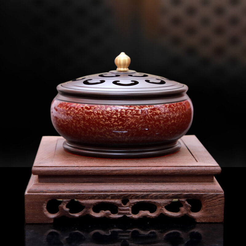 Lư Trầm Đồng Vân Đá Đỏ 4.5#
