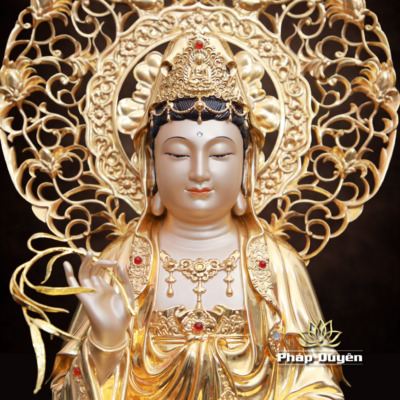 Alternative view of Tượng Quan Âm Bồ Tát Dát Vàng Ấn Bảo, Nhiều Kích Thước