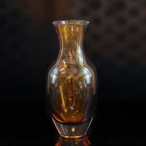 Lọ Lưu Ly Quan Âm Kim Ngọc Màu Hổ Phách, Cao 25cm