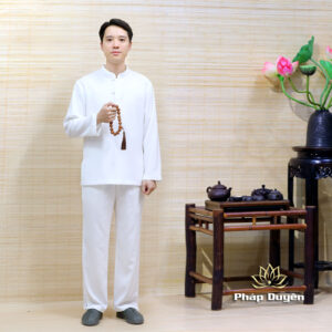 Alternative view of Bộ Pháp Phục Nam Tuệ Quang Dài Tay Vải Thô Đũi