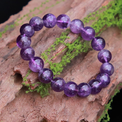 Vòng Thạch Anh Tóc Mầu Tím, Kích Thước 6mm, 10mm