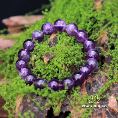 Alternative view of Vòng Thạch Anh Tóc Mầu Tím, Kích Thước 6mm, 10mm