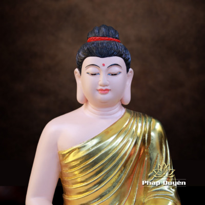 Alternative view of Tượng Phật Bổn Sư Thích Ca, Chất Liệu Composit Dát Vàng, Cao 40cm