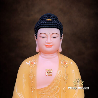 Alternative view of Tượng Phật Thích Ca Ngồi Non Nước, Bột Đá Thạch Anh, Cao 40-48cm