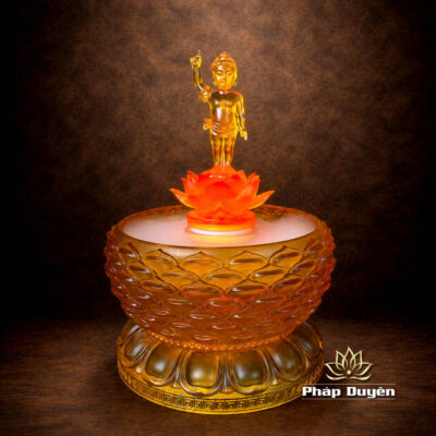Alternative view of Bộ Chậu Tắm Phật, Chất Liệu Thủy Lưu Ly, Cao 40cm