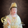 Tượng Quan Âm Bồ Tát Ngồi Đế Cổ Văn Bột Đá Sơn Phú Quý, Cao 40-128cm - ảnh 2