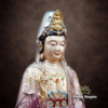 Tượng Quan Âm Bồ Tát Ngồi Non Nước, Chất Liệu Đồng Sơn Màu, Nhiều Kích Thước - ảnh 2