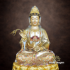 Tượng Quan Âm Bồ Tát Bằng Đồng, Sơn Men Cổ Mẫn Bảo, Không Lá Đề, Cao 30cm - 66cm - ảnh 3