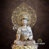 Tượng Quan Âm Ngồi, Chất Liệu Đồng, Sơn Men Cổ, Nhiều Kích Thước - ảnh 3