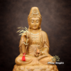 Tượng Bồ Tát Quan Âm, Gỗ Hương Chương (Long Não) Điểm Vàng, Nhiều Kích Thước - ảnh 4