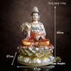 Tượng Quan Âm Ngồi Đài Sen, Bằng Đồng Sơn Cổ, Cao 30cm - 60cm - ảnh 4